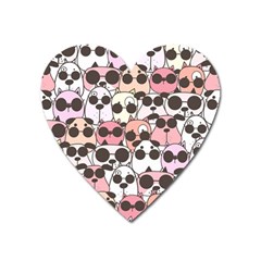 Cute-dog-seamless-pattern-background Heart Magnet by Jancukart