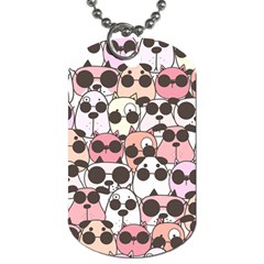 Cute-dog-seamless-pattern-background Dog Tag (one Side)