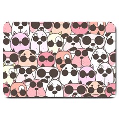 Cute-dog-seamless-pattern-background Large Doormat by Jancukart