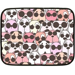 Cute-dog-seamless-pattern-background Fleece Blanket (mini)