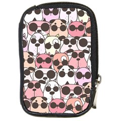 Cute-dog-seamless-pattern-background Compact Camera Leather Case