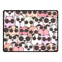 Cute-dog-seamless-pattern-background Fleece Blanket (small)