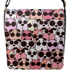 Cute-dog-seamless-pattern-background Flap Closure Messenger Bag (s)