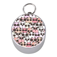 Cute-dog-seamless-pattern-background Mini Silver Compasses