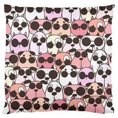 Cute-dog-seamless-pattern-background Large Flano Cushion Case (two Sides)