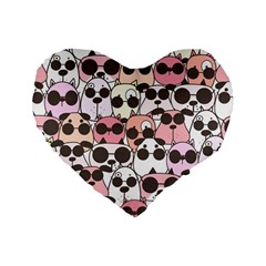 Cute-dog-seamless-pattern-background Standard 16  Premium Flano Heart Shape Cushions by Jancukart