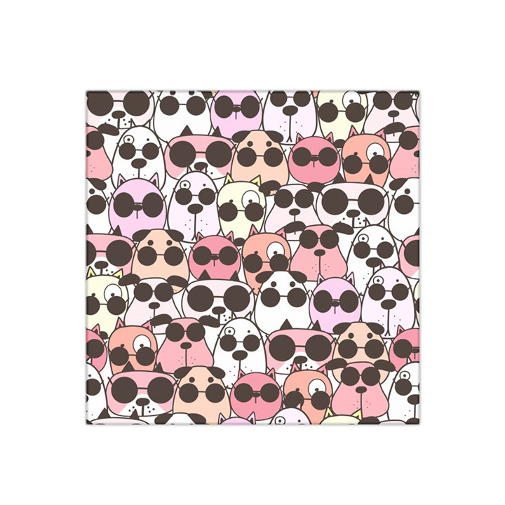 Cute-dog-seamless-pattern-background Satin Bandana Scarf 22  x 22 