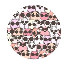 Cute-dog-seamless-pattern-background Mini Round Pill Box (pack Of 3) by Jancukart