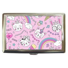 Beautiful Cute Animals Pattern Pink Beautiful Cute Animals Pattern Pink Rainbow Cigarette Money Case