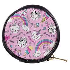 Beautiful Cute Animals Pattern Pink Beautiful Cute Animals Pattern Pink Rainbow Mini Makeup Bag