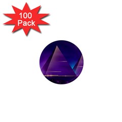 Egyptian-pyramids-night-landscape-cartoon 1  Mini Magnets (100 Pack) 