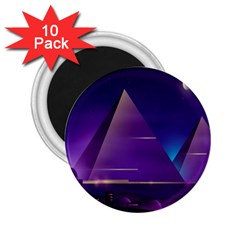 Egyptian-pyramids-night-landscape-cartoon 2 25  Magnets (10 Pack) 