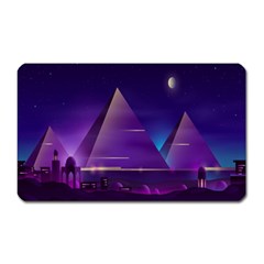 Egyptian-pyramids-night-landscape-cartoon Magnet (rectangular)