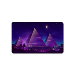 Egyptian-pyramids-night-landscape-cartoon Magnet (name Card)