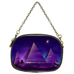 Egyptian-pyramids-night-landscape-cartoon Chain Purse (one Side) by Jancukart