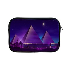 Egyptian-pyramids-night-landscape-cartoon Apple Ipad Mini Zipper Cases by Jancukart