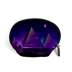 Egyptian-pyramids-night-landscape-cartoon Accessory Pouch (small) by Jancukart