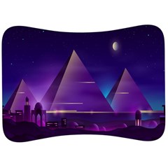 Egyptian-pyramids-night-landscape-cartoon Velour Seat Head Rest Cushion