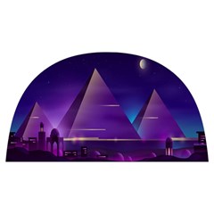 Egyptian-pyramids-night-landscape-cartoon Anti Scalding Pot Cap