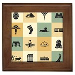 Egyptian-flat-style-icons Framed Tile Front