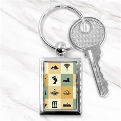 Egyptian-flat-style-icons Key Chain (rectangle) by Jancukart