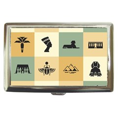 Egyptian-flat-style-icons Cigarette Money Case by Jancukart