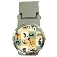 Egyptian-flat-style-icons Money Clip Watches