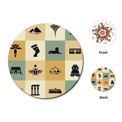 Egyptian-flat-style-icons Playing Cards Single Design (round)