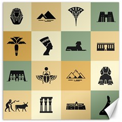 Egyptian-flat-style-icons Canvas 12  x 12 