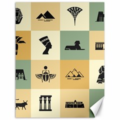 Egyptian-flat-style-icons Canvas 12  x 16 