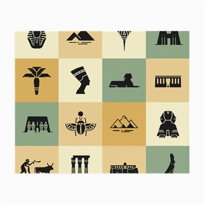 Egyptian-flat-style-icons Small Glasses Cloth (2 Sides)