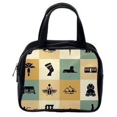 Egyptian-flat-style-icons Classic Handbag (One Side)