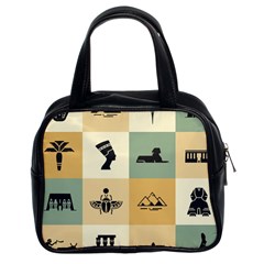 Egyptian-flat-style-icons Classic Handbag (Two Sides)