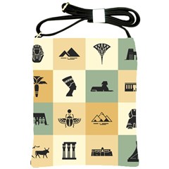 Egyptian-flat-style-icons Shoulder Sling Bag