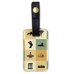 Egyptian-flat-style-icons Luggage Tag (one side)