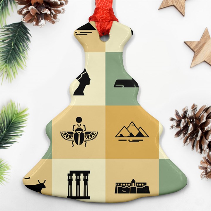 Egyptian-flat-style-icons Ornament (Christmas Tree) 