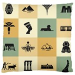 Egyptian-flat-style-icons Large Cushion Case (One Side) Front