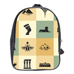 Egyptian-flat-style-icons School Bag (xl)