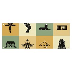 Egyptian-flat-style-icons Banner and Sign 8  x 3 