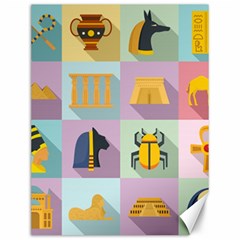 Egypt-icons-set-flat-style Canvas 12  X 16 