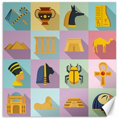 Egypt-icons-set-flat-style Canvas 20  X 20 