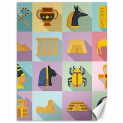 Egypt-icons-set-flat-style Canvas 36  X 48 