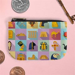 Egypt-icons-set-flat-style Mini Coin Purse