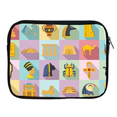 Egypt-icons-set-flat-style Apple Ipad 2/3/4 Zipper Cases