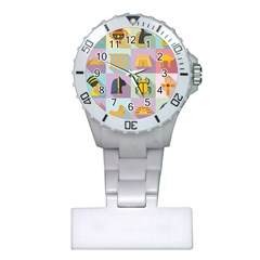 Egypt-icons-set-flat-style Plastic Nurses Watch