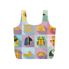 Egypt-icons-set-flat-style Full Print Recycle Bag (s) by Jancukart