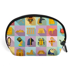 Egypt-icons-set-flat-style Accessory Pouch (large)