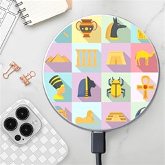 Egypt-icons-set-flat-style Wireless Charger by Jancukart