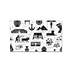 Dark-seamless-pattern-symbols-landmarks-signs-egypt --- Sticker (rectangular) by Jancukart