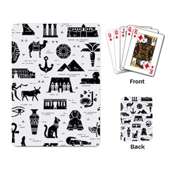 Dark-seamless-pattern-symbols-landmarks-signs-egypt --- Playing Cards Single Design (rectangle) by Jancukart